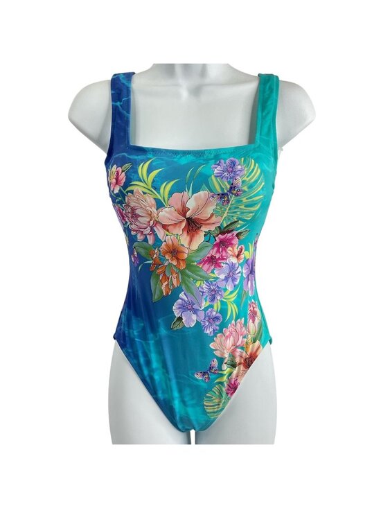 Johnny Was Other - Johnny Was Swimsuit Women Sz XS Floral Square Neck One Piece Nwt $138